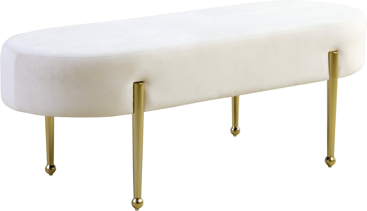 Gia Cream Velvet Bench image