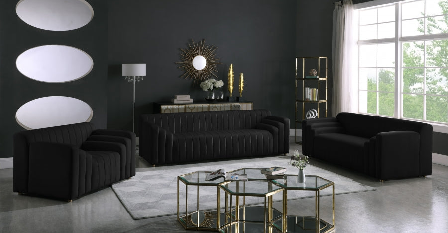 Naya Collection Black Living Room Set