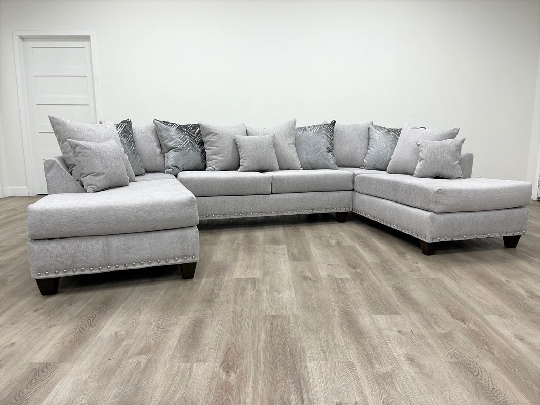 111 - (Dove-Nailheads) Sectional