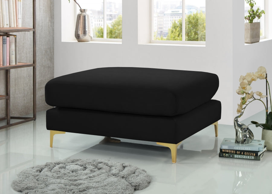 Otomana modular Julia de terciopelo negro