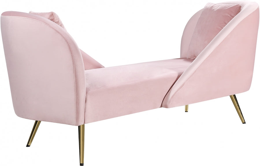 Chaise Longue Nolan de Terciopelo Rosa