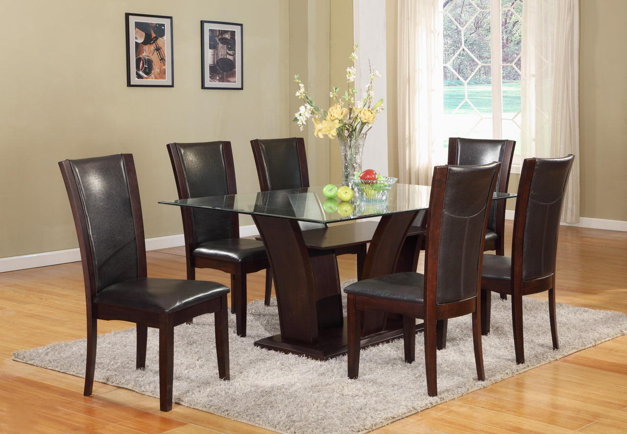 1210 ESP-4272 CAMELIA 42X72 DINING TABLE ESPRESSO 5PCS SET