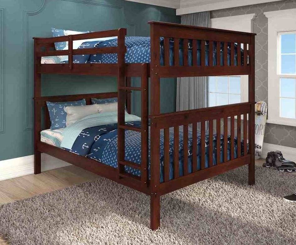 123 Full/Full Bunk Bed Cappuccino