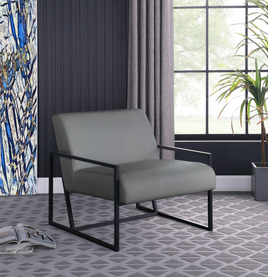 Silla decorativa Industry de piel sintética gris
