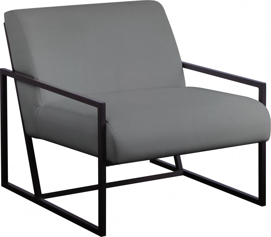 Silla decorativa Industry de piel sintética gris