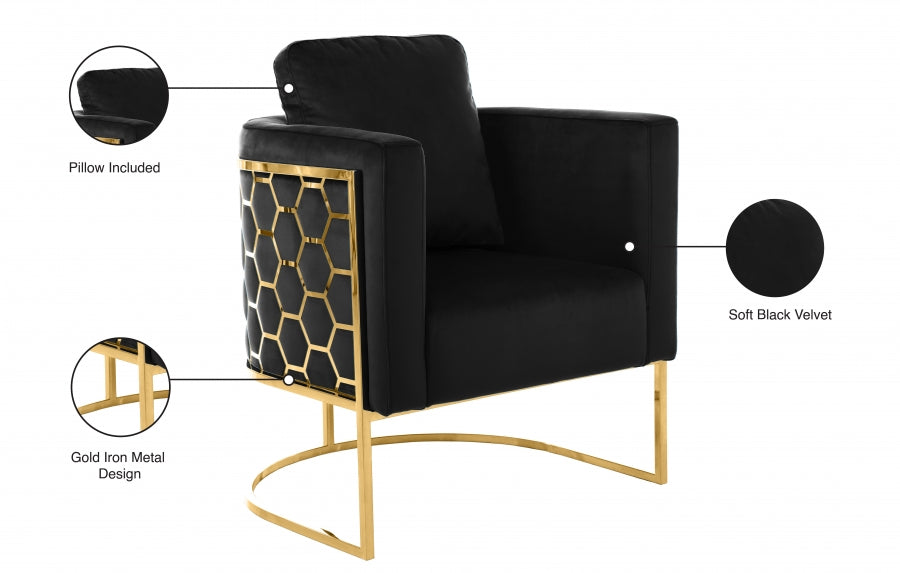 Silla de terciopelo Casa negra