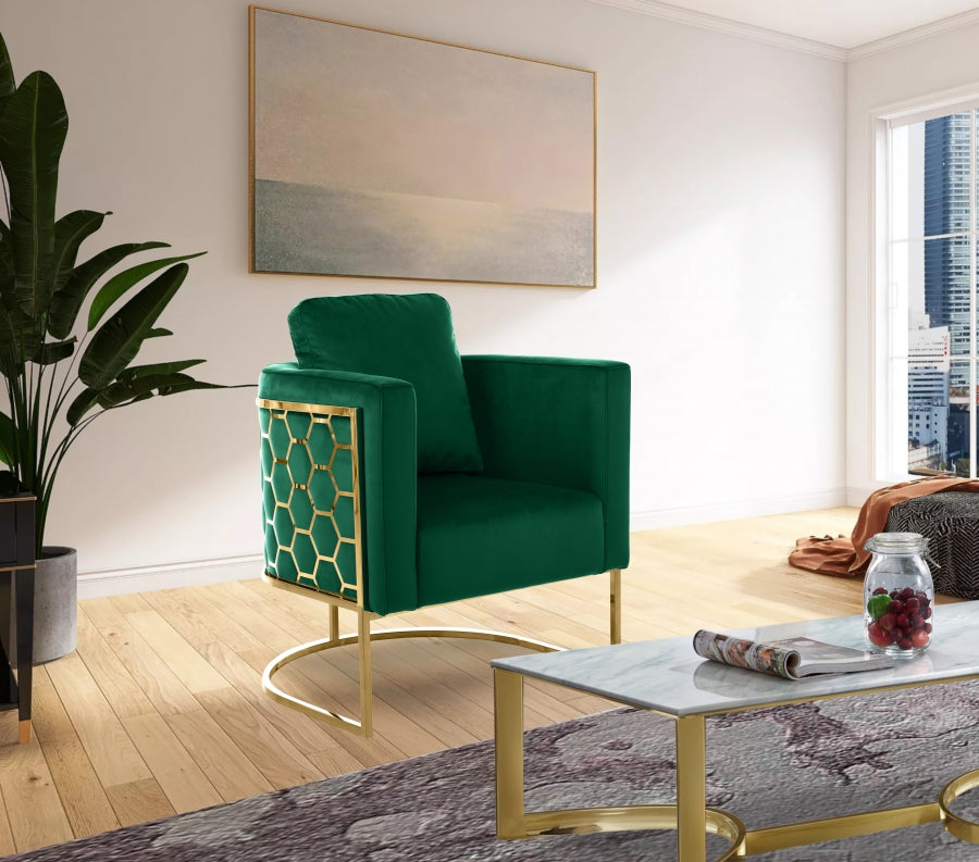 Silla de terciopelo Casa verde