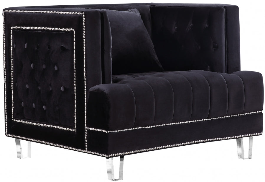 Silla Lucas Terciopelo Negro