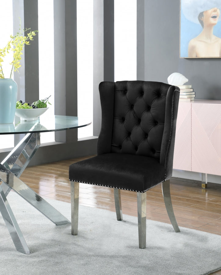 Suri Velvet Dining Chair Black