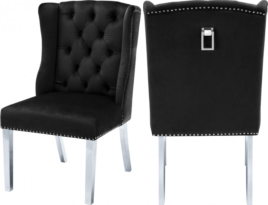 Suri Velvet Dining Chair Black