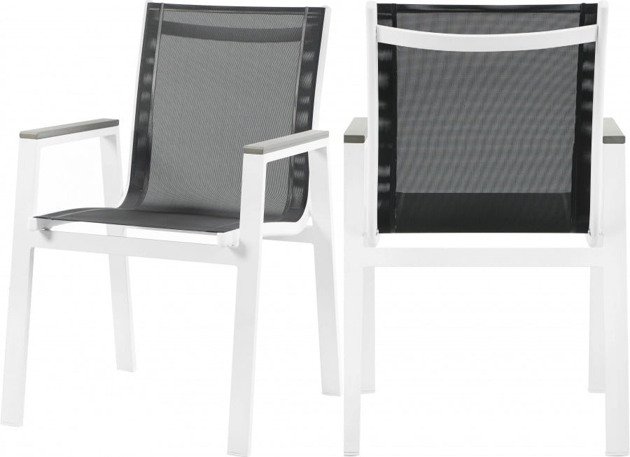 Silla de comedor para patio al aire libre Nizuc, color negro