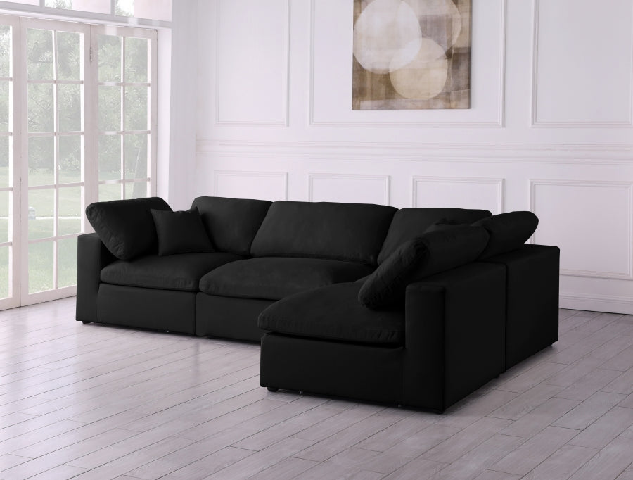 Terciopelo de felpa Modular estándar Relleno de plumón Confort tipo nube Relleno Seccional reversible