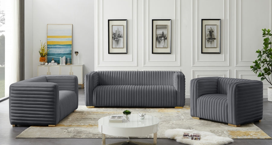 Ravish Collection Grey Living Room Set