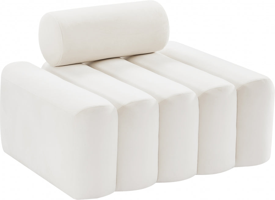 Silla Melody Terciopelo Crema