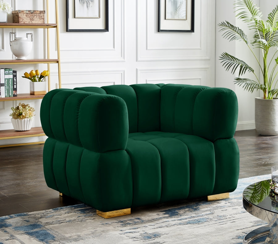 Silla Gwen Terciopelo Verde