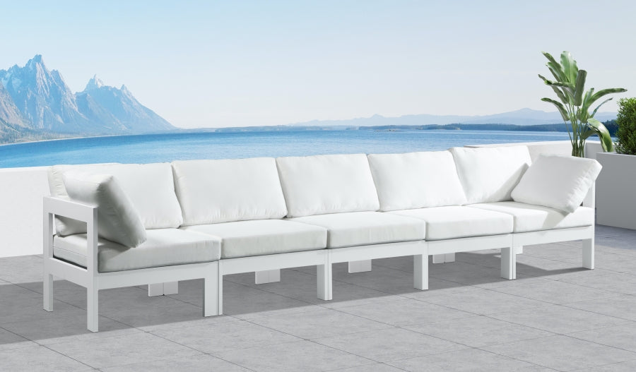 Sofá modular de aluminio para patio exterior Nizuc, 5 piezas