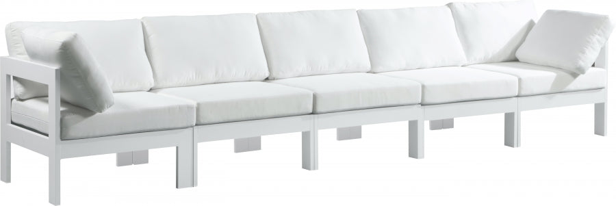 Sofá modular de aluminio para patio exterior Nizuc, 5 piezas