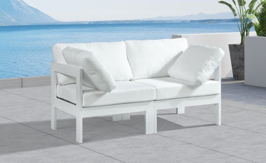 Sofá modular de aluminio para patio exterior Nizuc, 2 piezas