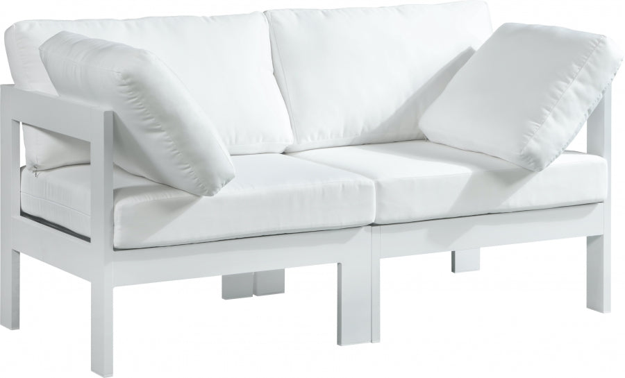Sofá modular de aluminio para patio exterior Nizuc, 2 piezas