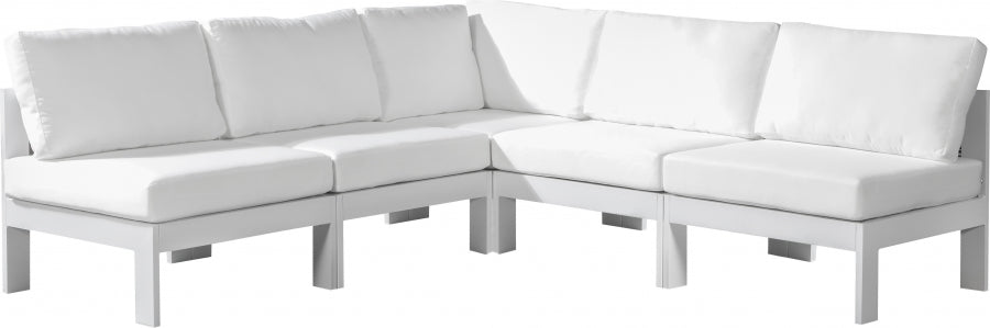 Nizuc Patio exterior seccional modular de aluminio 5 piezas
