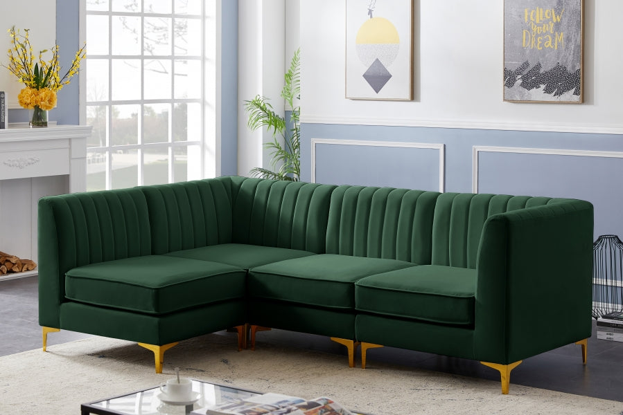 Seccional Modular Alina Terciopelo Verde