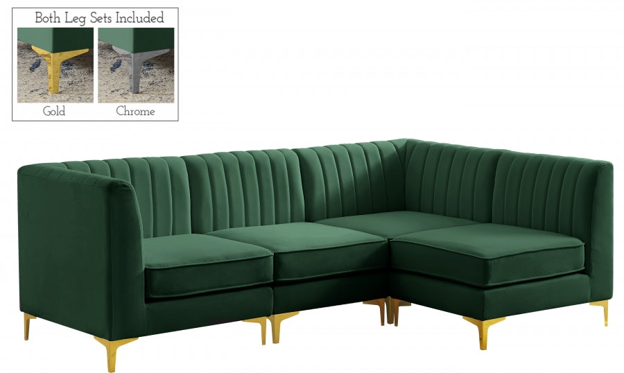 Seccional Modular Alina Terciopelo Verde