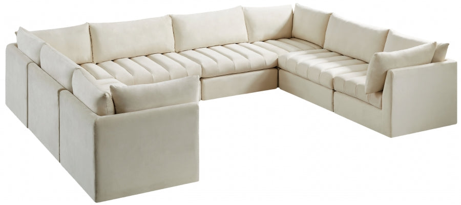 Jacob Velvet Modular Seccional Crema