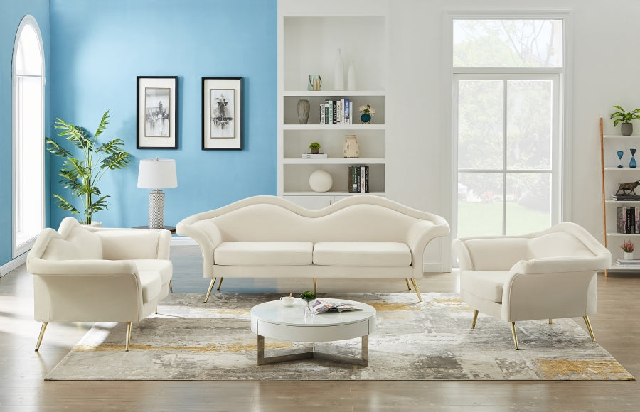 Lips Collection Cream Living Room Set