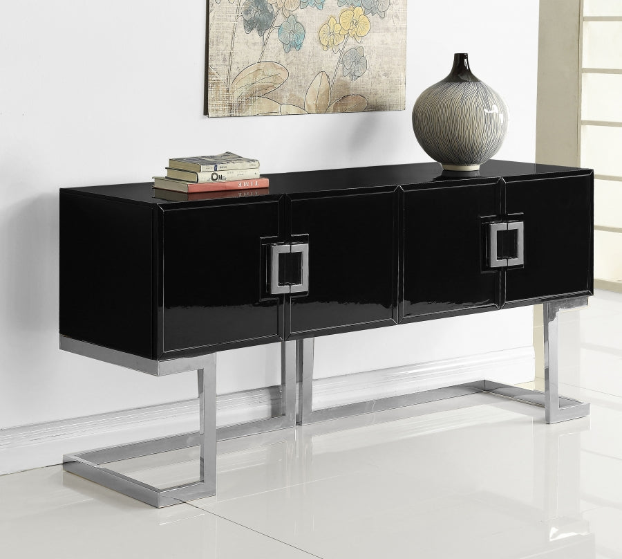 Beth Buffet | Mesa consola negro plateado