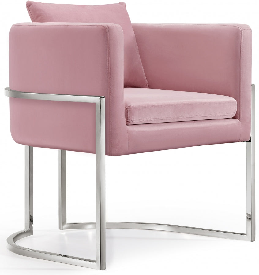Silla decorativa de terciopelo Pippa rosa