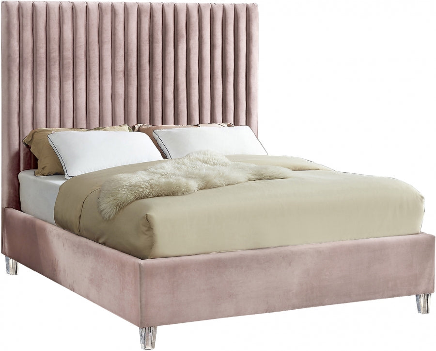 Candace Velvet Bed Pink