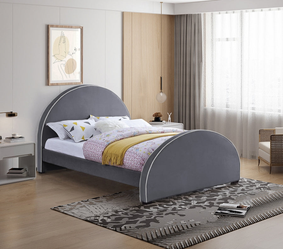 Brody Velvet Bed Grey