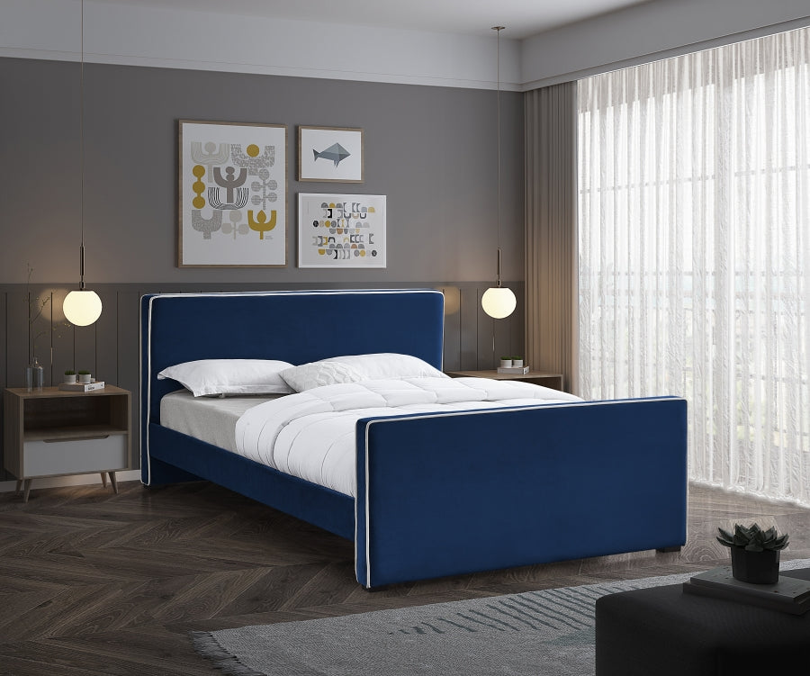 Cama de terciopelo Dillard azul