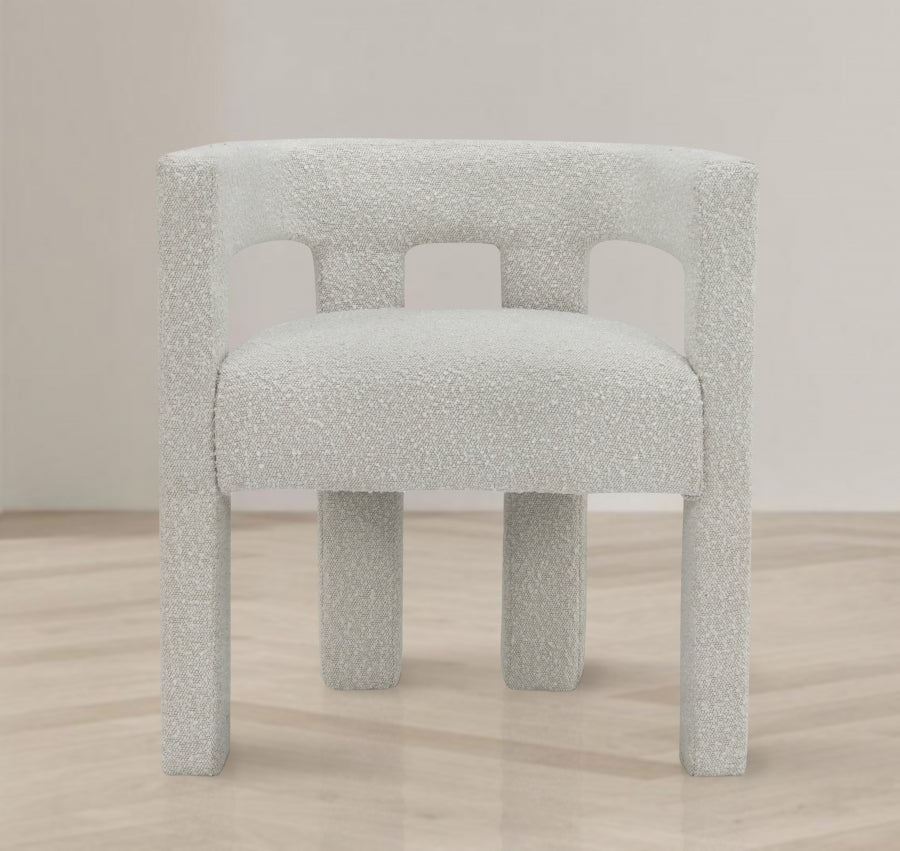 Acento de tela Athena Boucle | Silla De Comedor Crema