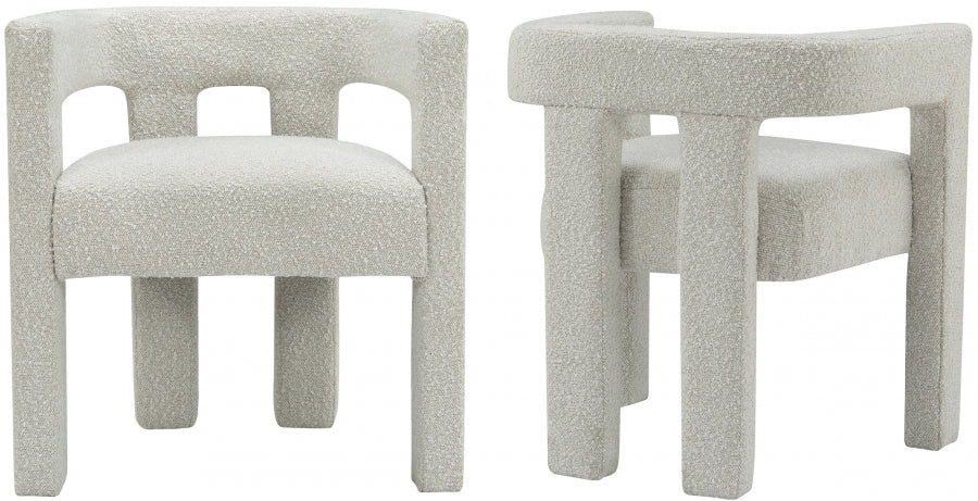 Acento de tela Athena Boucle | Silla De Comedor Crema