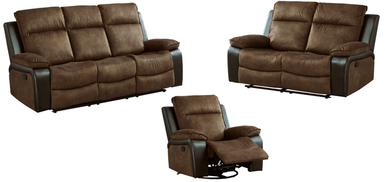 Woodsway Reclining Sofa Set 3 PCS