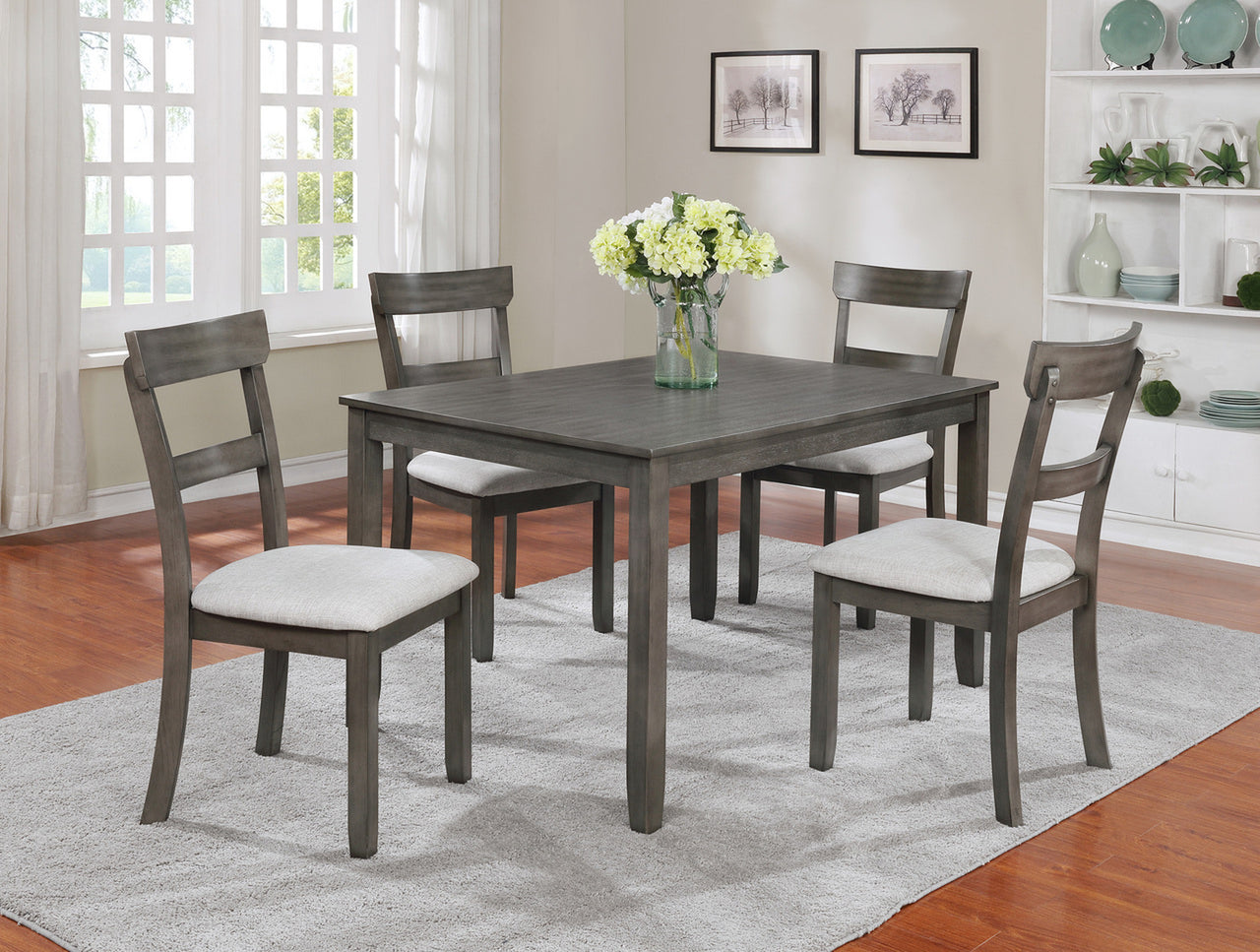 2254 SET-GY HENDERSON 5-PK COMEDOR GRIS JUEGO DE 5 PIEZAS.
