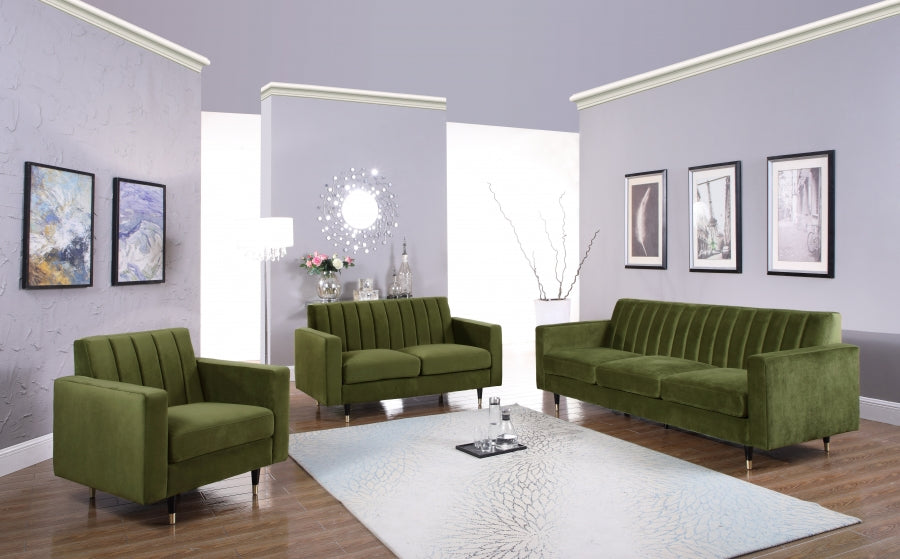 Lola Collection Green Living Room Set
