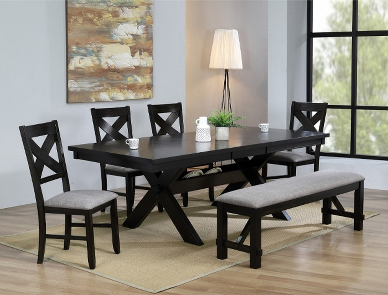 2335 2336 HAVANA COMEDOR GRIS GRUPO 6 PIEZAS 