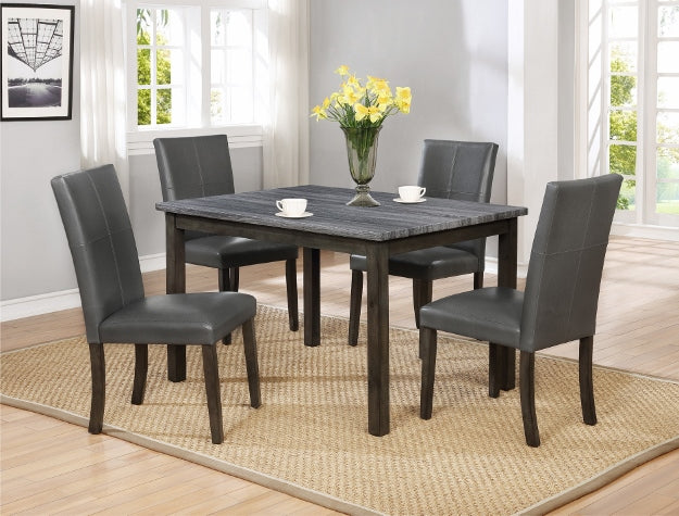 2377 GY-5P GRUPO COMEDOR POMPEI GRIS