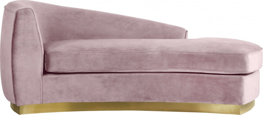 Chaise Lounge Julian de terciopelo Rosa