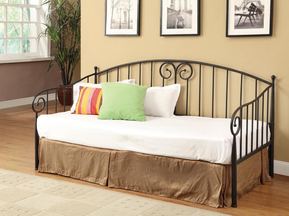 Traditional Black Metal Twin Daybed image