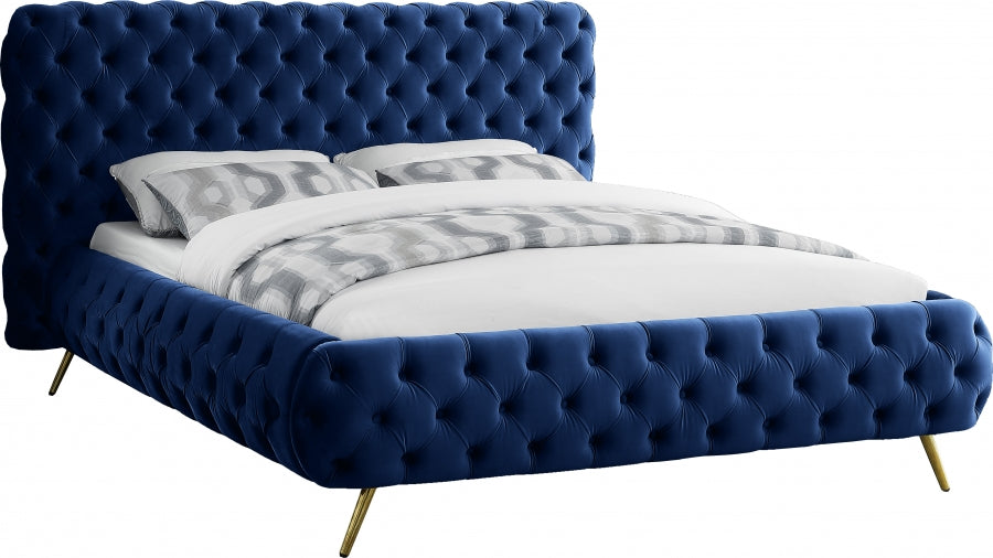 Cama Delano Terciopelo Azul