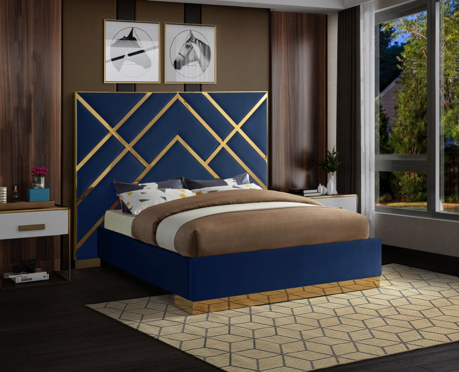 Cama De Terciopelo Vector Azul