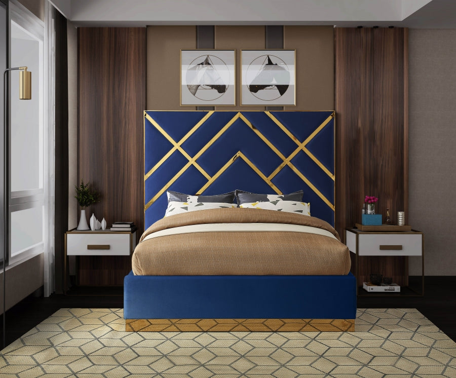 Cama De Terciopelo Vector Azul