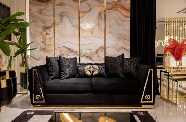 Olympia Black Velvet Sofa & Loveseat.Coming Soon.