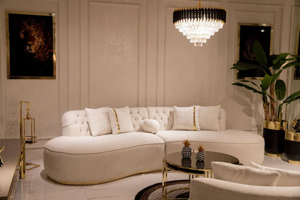 Seccional curvo Ella Ivory Boucle. Próximamente