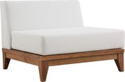 Rio Off White Waterproof Fabric Outdoor Patio Modular Armless Chair image