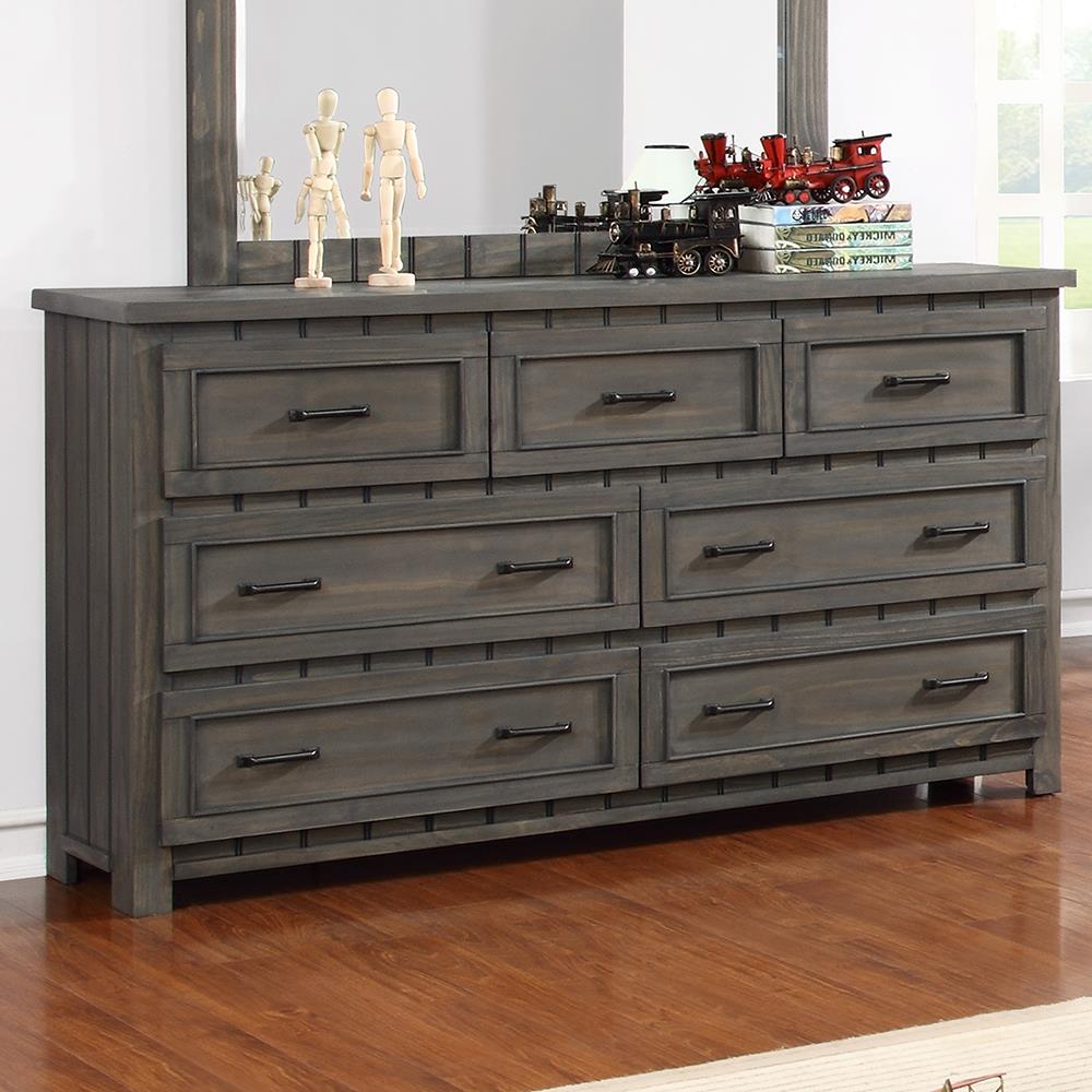 Napoleon Rustic Gun Smoke Seven-Drawer Dresser image