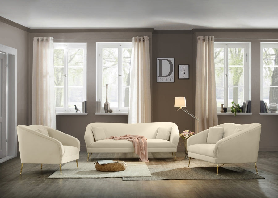 Hermosa Collection Cream Living Room Set